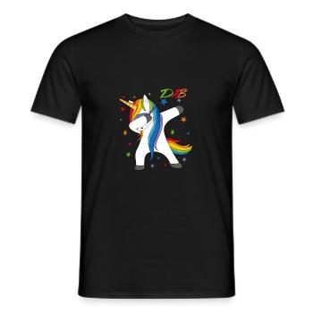 DAB tamponner cadeau de licorne licorne - T-shirt homme - noir - Devant - AI Model Male 178 light (178cm)