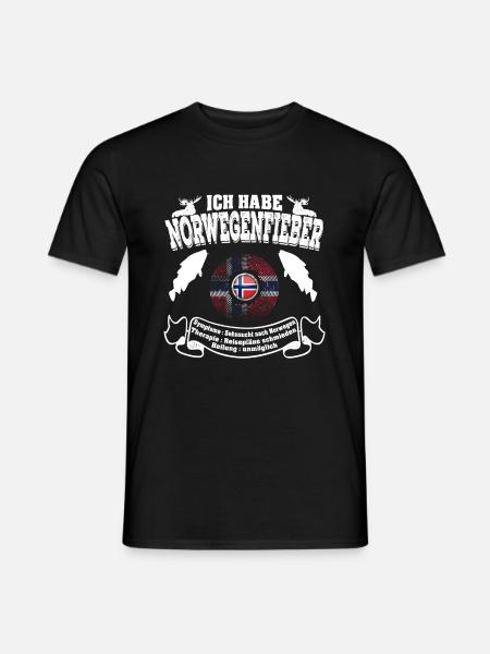 Ich habe Norwegenfieber Geschenk Tour 2019 - Männer T-Shirt - Schwarz