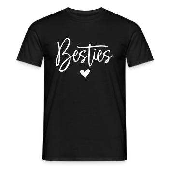 Besties - Men's T-Shirt - black - Front - AI Model Male 178 light (178cm)
