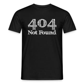 404 Not Found / White - Männer T-Shirt - Schwarz - Vorne - AI Model Male 178 light (178cm)