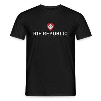 Rif-Republik - Männer T-Shirt - Schwarz - Vorne - AI Model Male 178 light (178cm)