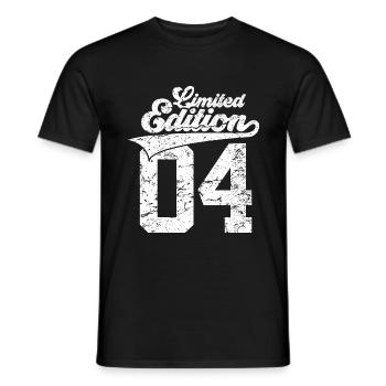22ND BIRTHDAY LIMITED EDITION 2004 - Men's T-Shirt - black - Front - AI Model Male 178 light (178cm)