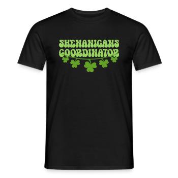 Shenanigans Coordinator Saint Patrick's Day - Men's T-Shirt - black - Front - AI Model Male 178 light (178cm)