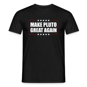 Pluto Make Pluto Great Again - Men's T-Shirt - black - Front - AI Model Male 178 light (178cm)