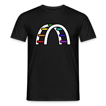 LGBTQ Pride Bridge - Men's T-Shirt - black - Front - AI Model Male 178 light (178cm)