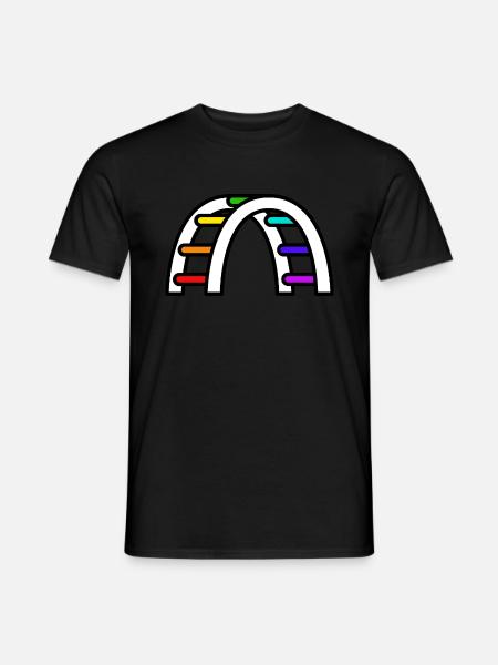 LGBTQ Pride Bridge - Männer T-Shirt - Schwarz