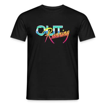 Out Running - Men's T-Shirt - black - Front - AI Model Male 178 light (178cm)