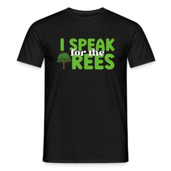 I Speak For Trees Save Earth Day - Männer T-Shirt - Schwarz - Vorne - AI Model Male 178 light (178cm)
