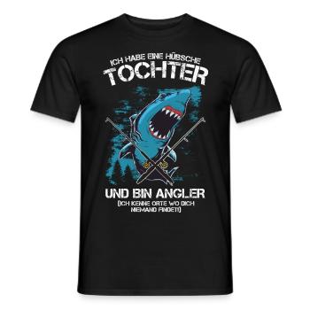 Ich habe eine hübsche Tochter und bin Angler - Männer T-Shirt - Schwarz - Vorne - AI Model Male 178 light (178cm)