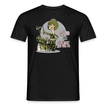 me do some drums! - Männer T-Shirt - Schwarz - Vorne - AI Model Male 178 light (178cm)