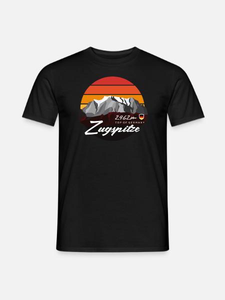 Zugspitze Garmisch Partenkirchen Bayern Low Poly - Männer T-Shirt - Schwarz