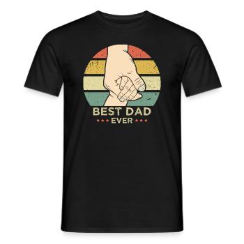 MIGLIOR PAPÀ MIGLIOR PAPÀ Festa del papà - T-shirt uomo - nero - Fronte - AI Model Male 178 light (178cm)