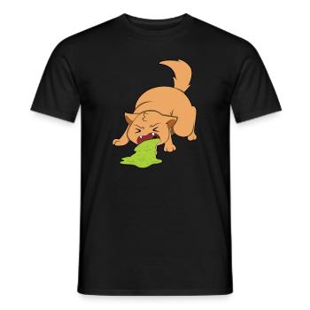 CAT SUCKS FUNNY CAT, FUNNY CAT - Men's T-Shirt - black - Front - AI Model Male 178 light (178cm)