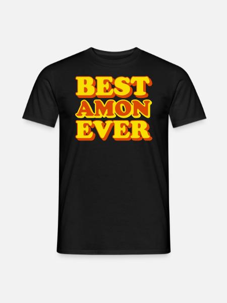 Amon Prénom Cadeau Drôle - T-shirt homme - noir