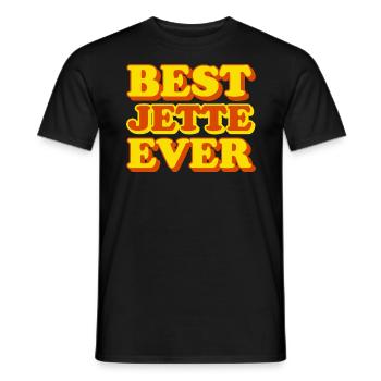 Jette First Name Funny Gift - Men's T-Shirt - black - Front - AI Model Male 178 light (178cm)