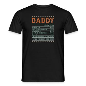 Dad Sayings and Jokes - My Dad the Superhero - Men's T-Shirt - black - Front - AI Model Male 178 light (178cm)