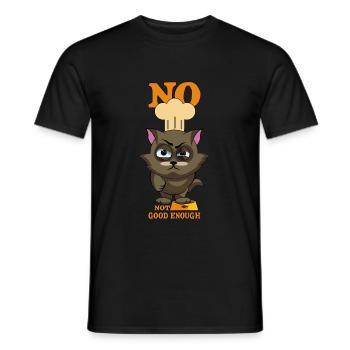 Noe Einfach Noe Böse Katze für Katzen Mami Cat Mom - Männer T-Shirt - Schwarz - Vorne - AI Model Male 178 light (178cm)