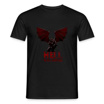 Hell was boring hell was boring gallows humor - Men's T-Shirt - black - Front - AI Model Male 178 light (178cm)