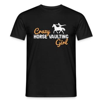 Voltigieren Design und Voltigieren Pferde Designs - Männer T-Shirt - Schwarz - Vorne - AI Model Male 178 light (178cm)
