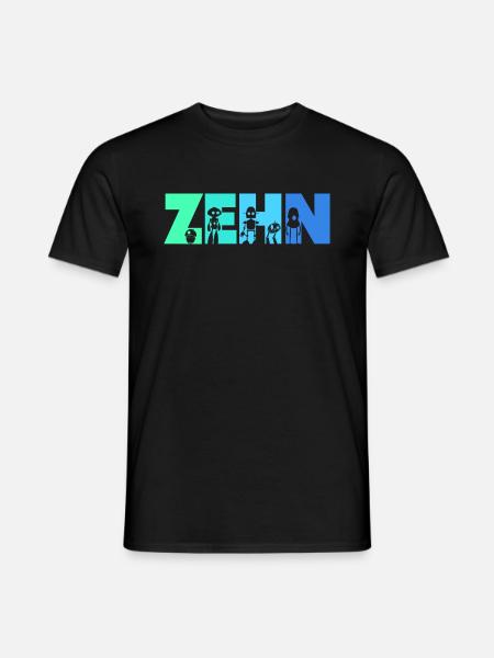 10. Geburtstag Robotik Technik 10 Jahre Roboter - Männer T-Shirt - Schwarz