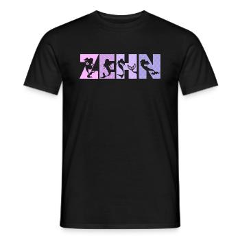 Geburtstag Mädchen 10 Jahre alt Nixe Meerjungfrau - Männer T-Shirt - Schwarz - Vorne - AI Model Male 178 light (178cm)