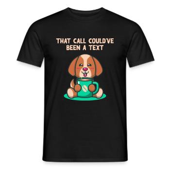 Cet appel aurait été fait par un patron introverti de l’as. - T-shirt homme - noir - Devant - AI Model Male 178 light (178cm)