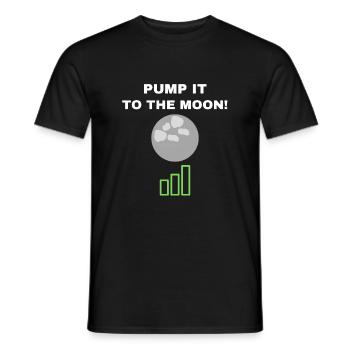 Crypto zum Mond Aktien Spruch - Männer T-Shirt - Schwarz - Vorne - AI Model Male 178 light (178cm)