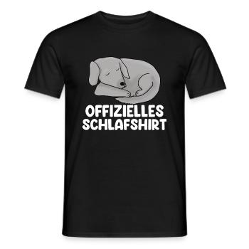 Offizielles Schlafshirt Schlafender Hund - Männer T-Shirt - Schwarz - Vorne - AI Model Male 178 light (178cm)
