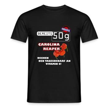Tagesbedarf vitamin carolina reaper chili humor - Männer T-Shirt - Schwarz - Vorne - AI Model Male 178 light (178cm)