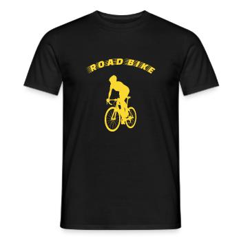 Road Bike - Männer T-Shirt - Schwarz - Vorne - AI Model Male 178 light (178cm)