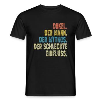 Onkel Geschenkidee - Bester Onkel auf der Welt - Männer T-Shirt - Schwarz - Vorne - AI Model Male 178 light (178cm)