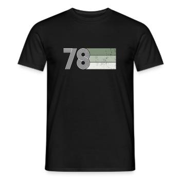 Vintage 1978 Geburtstag 43 JAHRE RETRO 78 green - Männer T-Shirt - Schwarz - Vorne - AI Model Male 178 light (178cm)