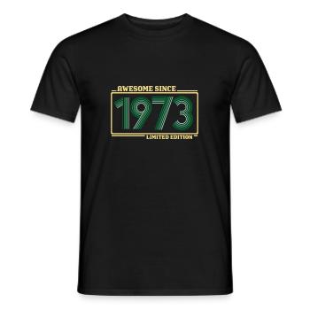 Awesome since 1973 LIMITED EDITION 48 years of retro - Men's T-Shirt - black - Front - AI Model Male 178 light (178cm)