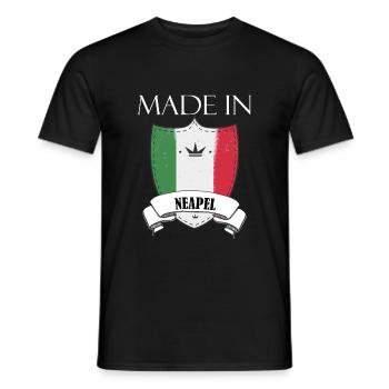 Made in Naples - Men's T-Shirt - black - Front - AI Model Male 178 light (178cm)