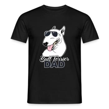 Bullterrier Dad Terrier chien de combat - T-shirt homme - noir - Devant - AI Model Male 178 light (178cm)