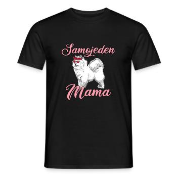 Samojede Samojeden Hunde Mama Hundeliebhaber - Männer T-Shirt - Schwarz - Vorne - AI Model Male 178 light (178cm)