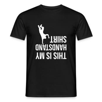 This is my Handstand Shirt - T-shirt homme - noir - Devant - AI Model Male 178 light (178cm)