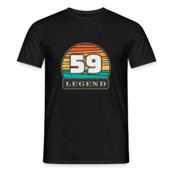 Legend 59 Vintage 1959 Birthday 62 Years Retro - Men's T-Shirt - black - Front - AI Model Male 178 light (178cm)