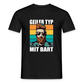 Bart Bartträger bartpflege Schnurrbart Hipster - Männer T-Shirt - Schwarz - Vorne - AI Model Male 178 light (178cm)