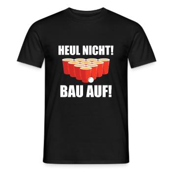 Beerpong Saufen Party Trinkspiel - Männer T-Shirt - Schwarz - Vorne - AI Model Male 178 light (178cm)