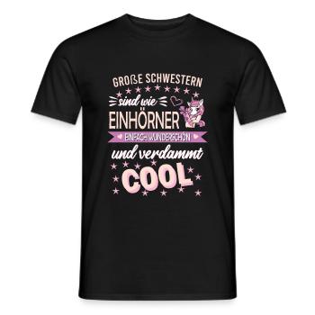Große Schwester Überraschung Bruder Geschwister - Männer T-Shirt - Schwarz - Vorne - AI Model Male 178 light (178cm)