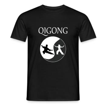 Qigong Ying Yang Yin yan Yoga - T-shirt homme - noir - Devant - AI Model Male 178 light (178cm)