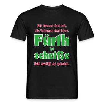 Antifü anti Fürth gegen Fürth Fussball Fan Spass - Männer T-Shirt - Schwarz - Vorne - AI Model Male 178 light (178cm)