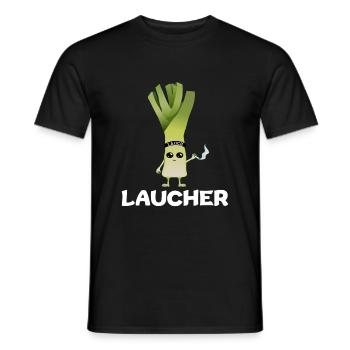 Lauch Laucher Raucher Rauch Kettenrauchen - Männer T-Shirt - Schwarz - Vorne - AI Model Male 178 light (178cm)
