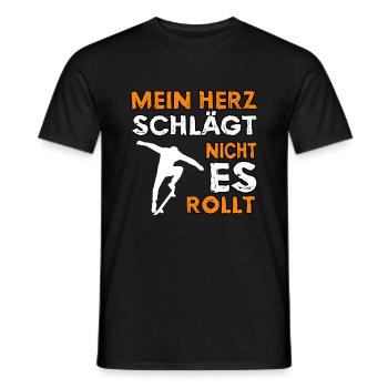 Skateboard Skate Skat Skater Longboard - Männer T-Shirt - Schwarz - Vorne - AI Model Male 178 light (178cm)