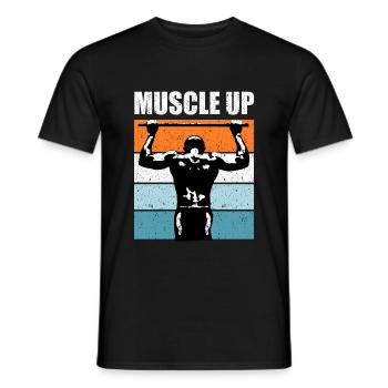 Calisthenics Traction Pull Up Muscle Up - T-shirt homme - noir - Devant - AI Model Male 178 light (178cm)