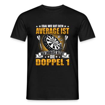 Dart Dartspieler Darts Doppel 1 Dartscheibe 180 - Männer T-Shirt - Schwarz - Vorne - AI Model Male 178 light (178cm)