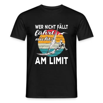Windsurfen sup mit Segel Surfing Windsurfing - Männer T-Shirt - Schwarz - Vorne - AI Model Male 178 light (178cm)