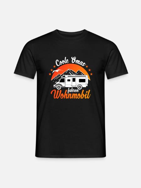 Camping Rentner Coole Omas fahren Wohnmobil - Männer T-Shirt - Schwarz