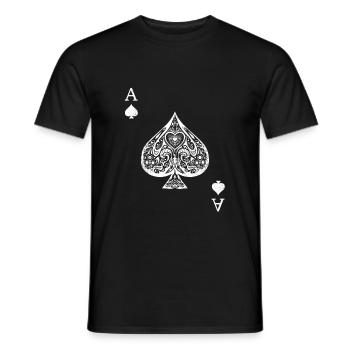 Pik Ass Kostüm Pokerspiel Skat Kartenspiel Karte - Männer T-Shirt - Schwarz - Vorne - AI Model Male 178 light (178cm)